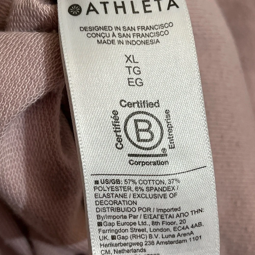 ATHLETA Retroterry Crewneck Sweatshirt in Smoked Mauve Pink Womens Size XL - Picture 4 of 5